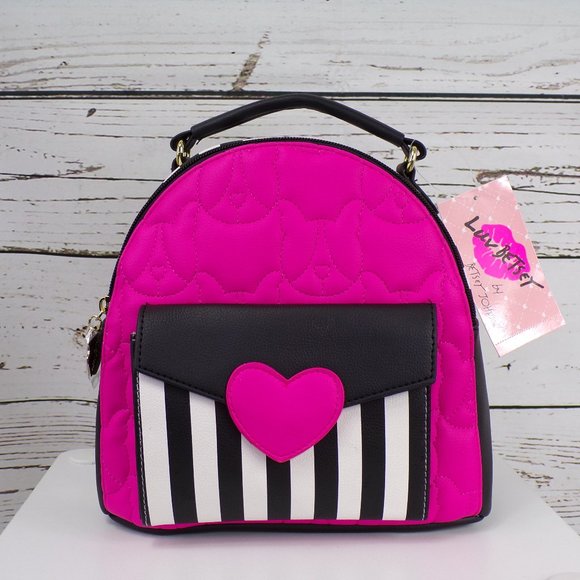 Betsey Johnson Handbags - Luv Betsey by Betsey Johnson Backpack Pink & Black